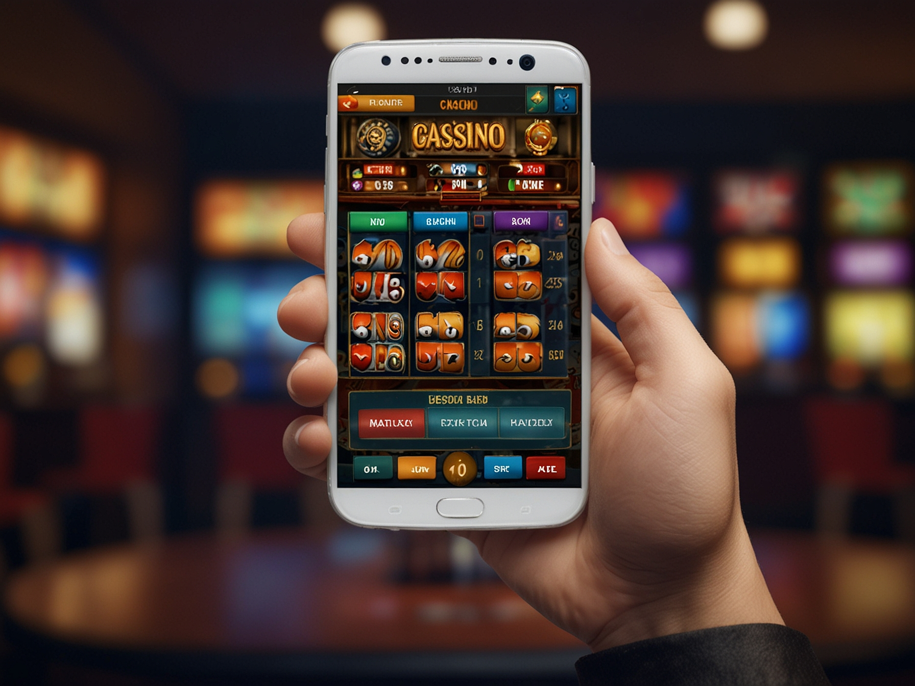 Mobile casino interface